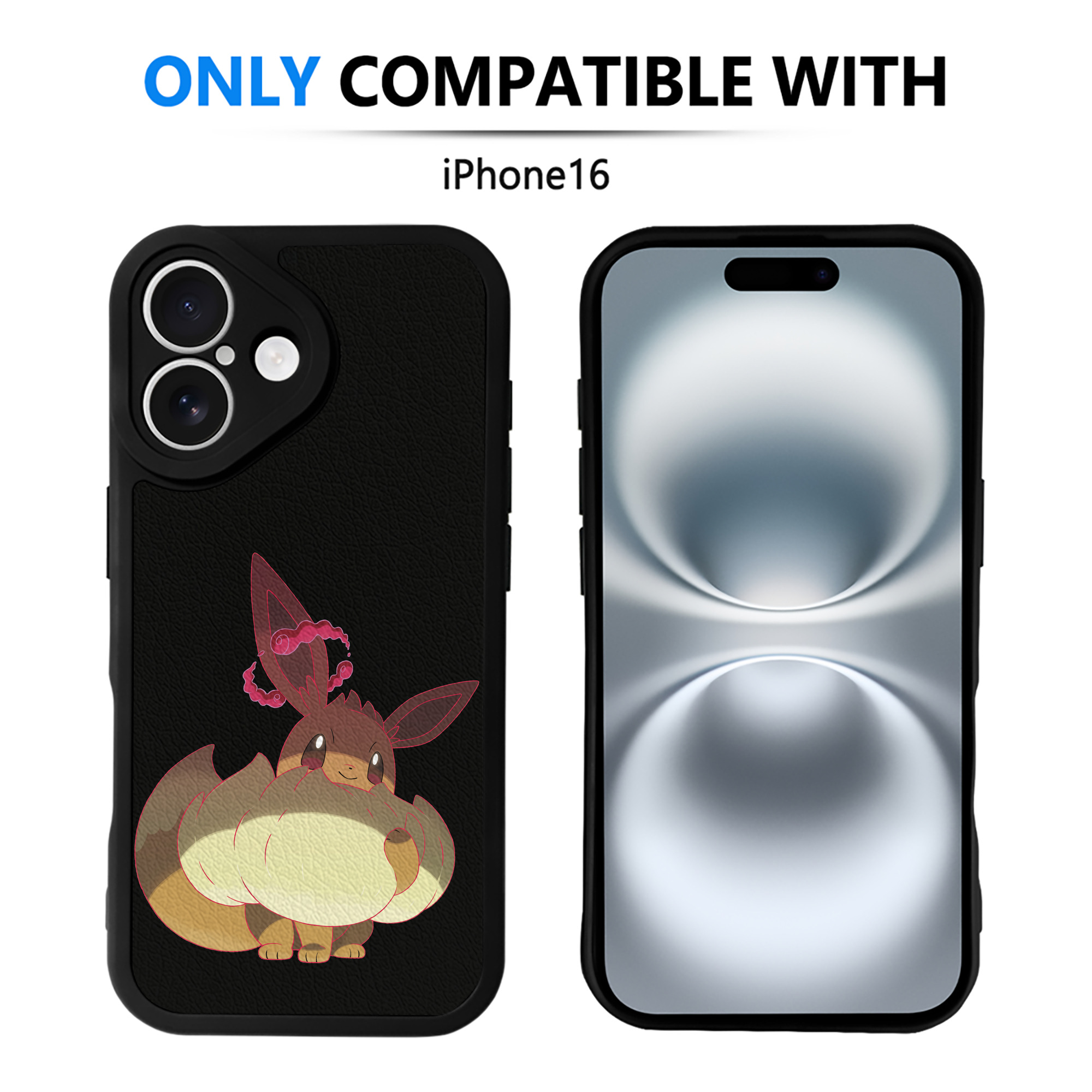 （画像用） ポケットモンスター Pokémon 【iPhone 16シリーズ対応】シリコンスマホケース（レザー調） 材質：シリコン
